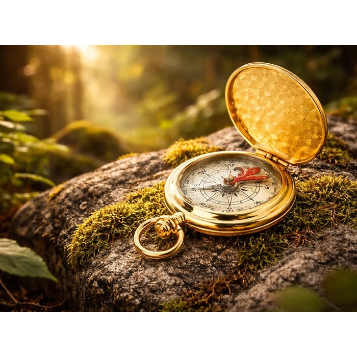 J35 összecsukható zsebiránytű, arany színű