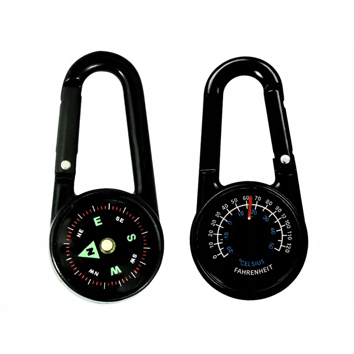 Karabineres, fluoreszkáló iránytű hőmérővel