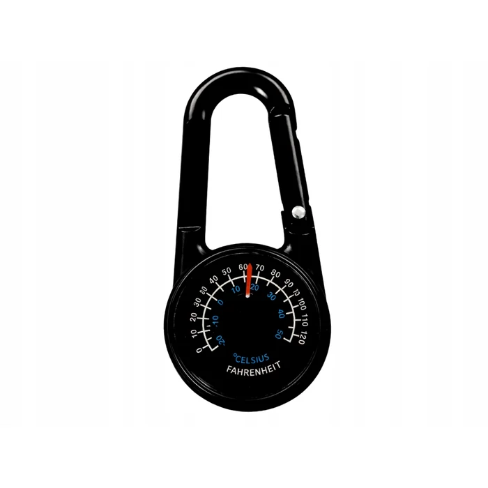 Karabineres, fluoreszkáló iránytű hőmérővel