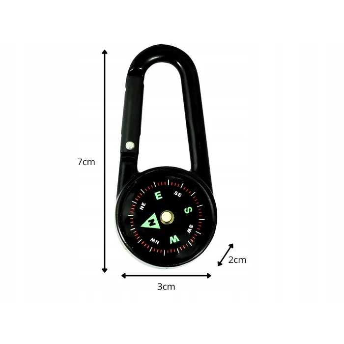 Karabineres, fluoreszkáló iránytű hőmérővel