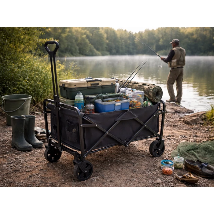 Összehajtható kerti- és kempingkocsi , 80 literes