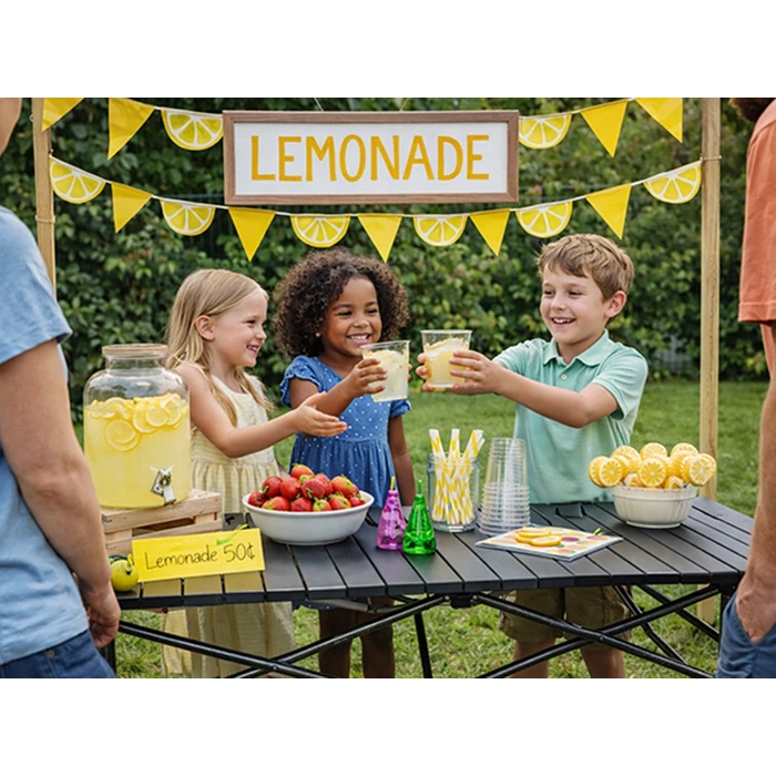 Összecsukható kempingasztal, 95 x 55 cm