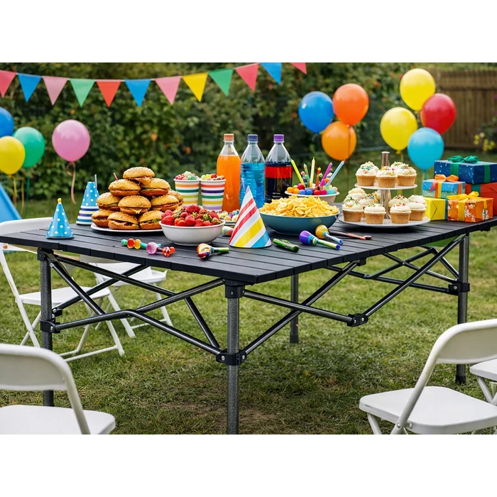 Összecsukható kempingasztal, 95 x 55 cm