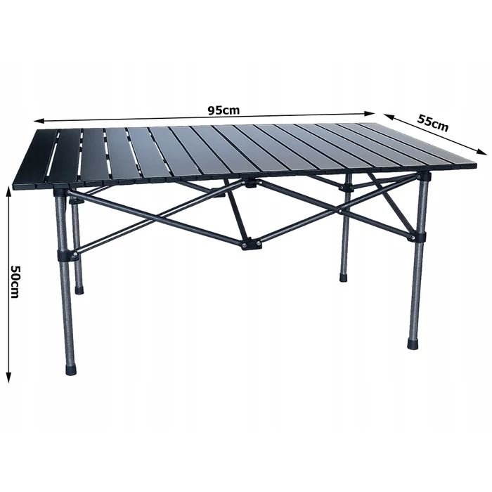 Összecsukható kempingasztal, 95 x 55 cm