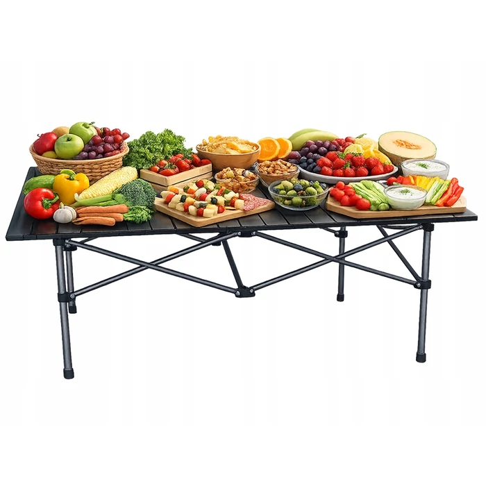 Összecsukható kempingasztal, 95 x 55 cm