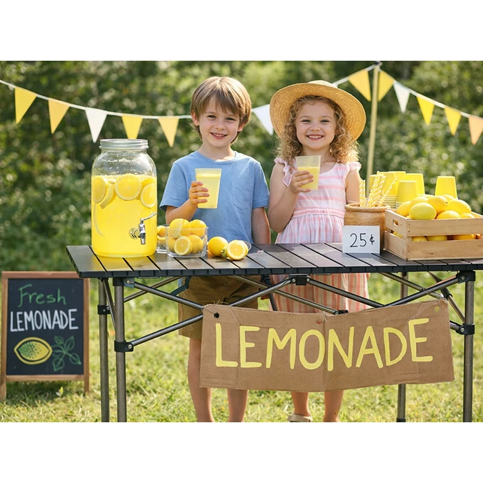 Összecsukható kempingasztal, 118 x 55 cm