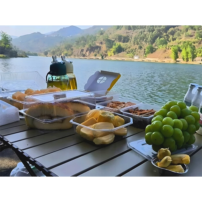 Összecsukható kempingasztal, 118 x 55 cm