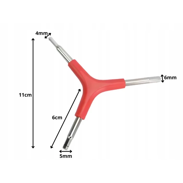 Y alakú kerékpár imbuszkulcs,  4/5/6 mm