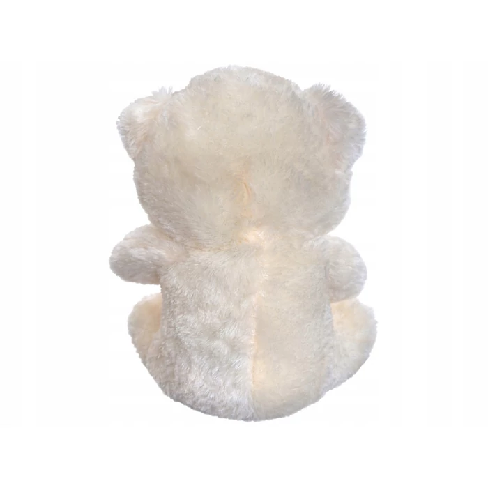 Plüss medve szívekkel, krém színű