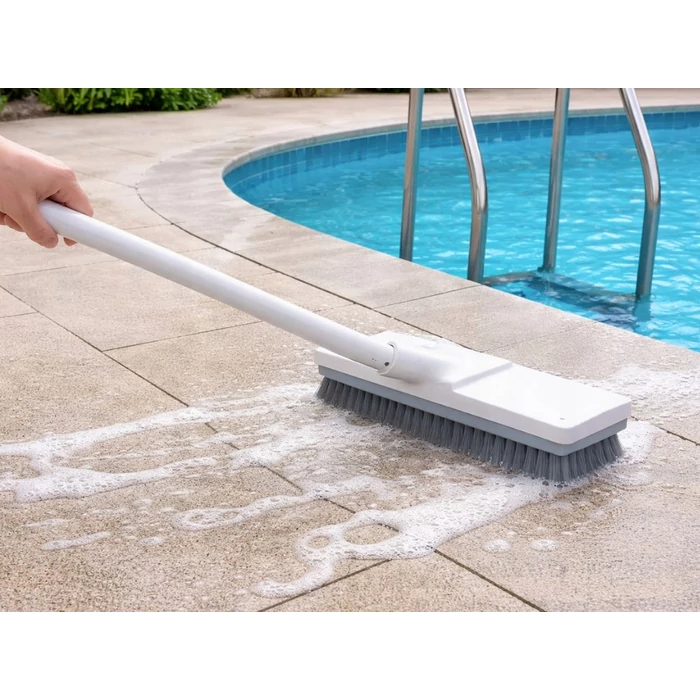 2 az 1-ben vízlehúzó és súrolókefe állítható nyéllel