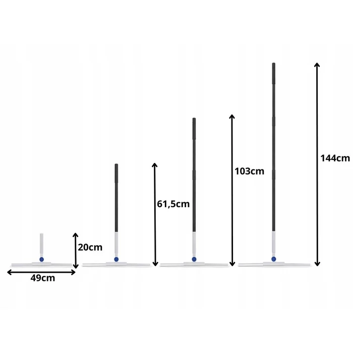 Vízlehúzó 180°-ban forgatható fejjel, állítható nyélhosszal