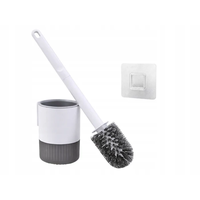 Klasszikus WC-kefe cseppfogó tartállyal, akasztóval