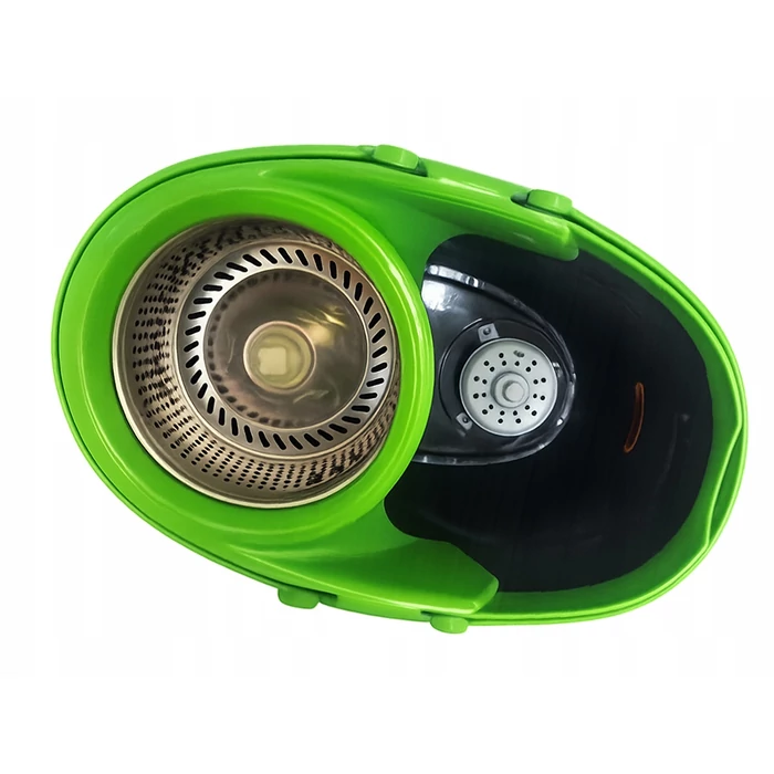 Forgófejes felmosó szett kerekes vödörrel, centrifugáló mechanizmussal