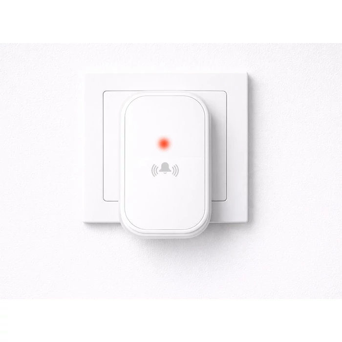 Vezeték nélküli, kinetikus csengő, 130 méter, fehér