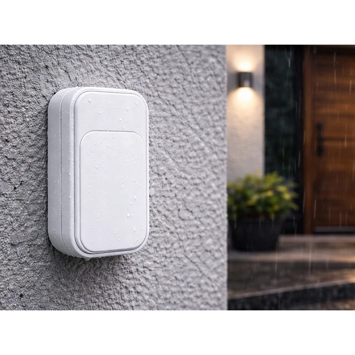 Vezeték nélküli, kinetikus csengő, 130 méter, fehér