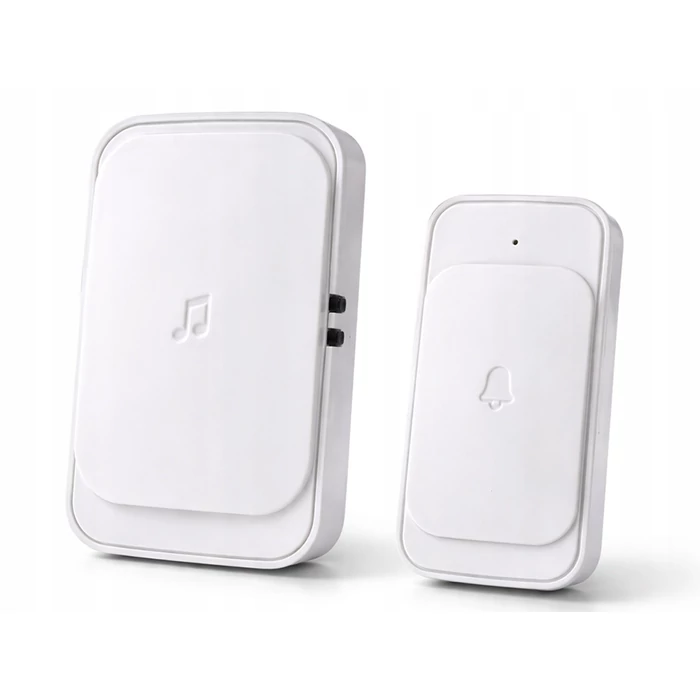 Vezeték nélküli elemes csengő, 300 méter, fehér