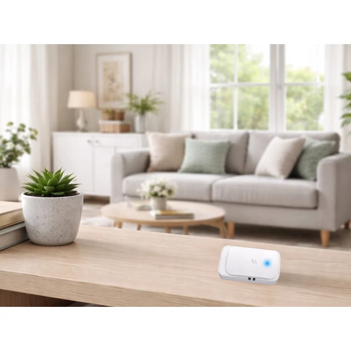 Vezeték nélküli elemes csengő, 300 méter, fehér